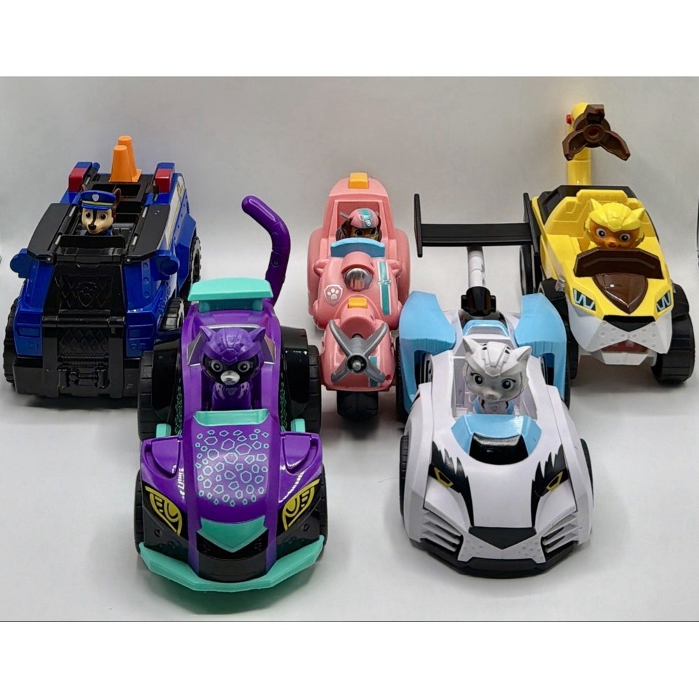 Paw Patrol / Cat Pack Vehicle Lot of 5. Rory, Shade, Leo, Liberty, & Ionix Jr.